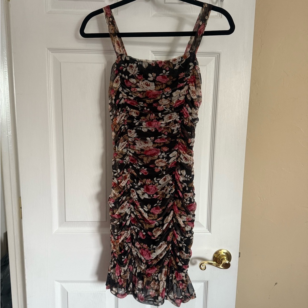 Floral Ruched Dress